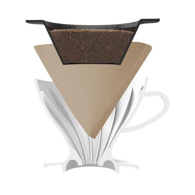 Hario PDC-02-W E60 Seramik Süzgeçli Dripper, Beyaz - Görsel 3
