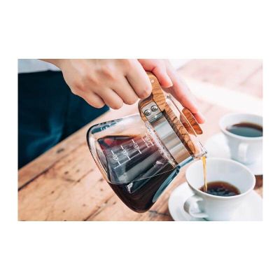 Hario VCWN-60-OV V60 02 Ahşap Kapaklı Kahve Servis Sürahisi, 600 ml - Görsel 3