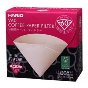Hario VCF-02-100MK V60 02 Natural Kutulu Dripper Filtresi, 100 Adet