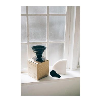 Hario VD-02TB-UEX V60 02 Plastik Dripper ve 40'lı Filtre Kağıdı Seti, Siyah - Görsel 3
