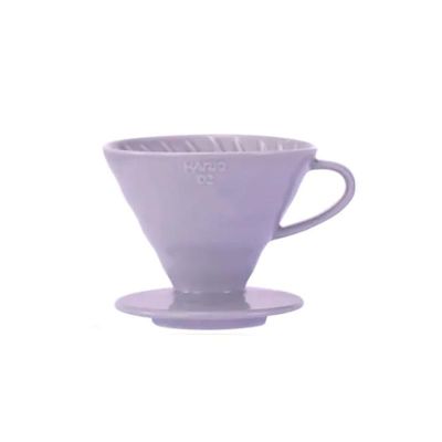 Hario VDC-02-PUH V60 02 Seramik Dripper, Açık Mor
