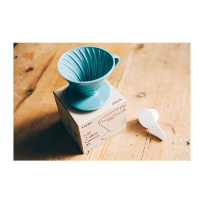Hario VDC-02-TQ V60 02 Seramik Dripper, Turkuaz - Görsel 2