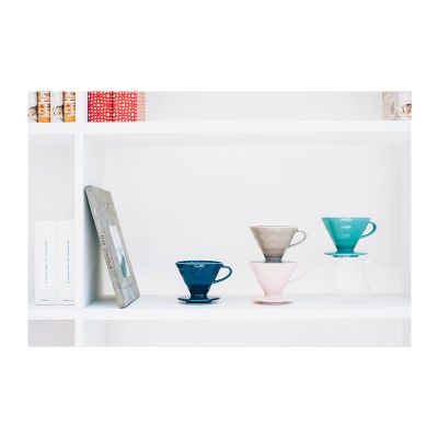 Hario VDC-02-TQ V60 02 Seramik Dripper, Turkuaz - Görsel 3