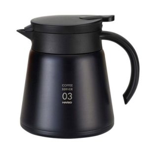 Hario VHS-80B V60 03 Yalıtımlı Paslanmaz Servis Sürahisi, 800 ml, Siyah