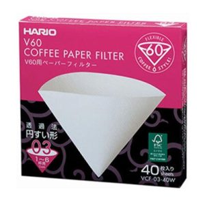 Hario VCF-03-40W V60 03 Dripper Filtresi, 40 Adet
