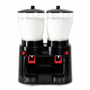 Hosk Elite Çift Hazneli Ayran ve Şerbet Dispenseri, 2x20 L, Siyah