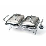 Biradlı GRV-9801 Isıtıcılı Yemek Servis Standı, 2x1.6 L
