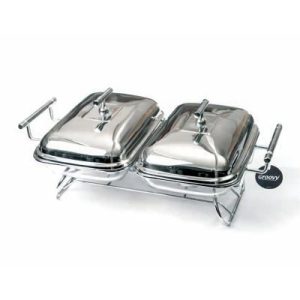 Biradlı GRV-9801 Isıtıcılı Yemek Servis Standı, 2x1.6 L