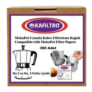 Kafiltro No:2-3 Moka Pot Uyumlu Kahve Filtre Kağıdı, 360 Adet