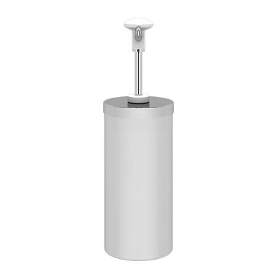 Kalando KD-004 Silindir Hazneli Basmalı Paslanmaz Çelik Sos Pompası, 2.25 L, Beyaz - Görsel 2