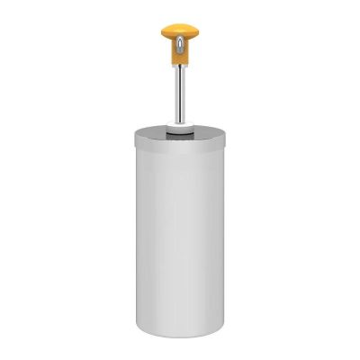 Kalando KD-004 Silindir Hazneli Basmalı Paslanmaz Çelik Sos Pompası, 2.25 L, Sarı - Görsel 2