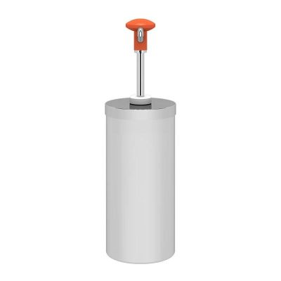Kalando KD-004 Silindir Hazneli Basmalı Paslanmaz Çelik Sos Pompası, 2.25 L, Turuncu - Görsel 2
