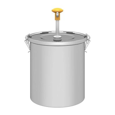 Kalando KD-01610 Paslanmaz Çelik Kilitli Basmalı Sos Pompası, 10 L, Sarı - Görsel 2
