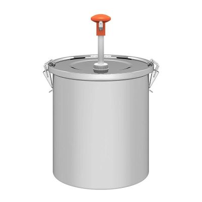 Kalando KD-01610 Paslanmaz Çelik Kilitli Basmalı Sos Pompası, 10 L, Turuncu - Görsel 2