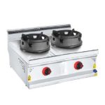 Karacasan 700 Seri İkili Wok Ocak,  80x70x30 cm, Gazlı