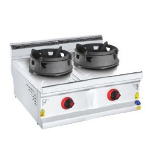 Karacasan 700 Seri İkili Wok Ocak,  80x70x30 cm, Gazlı