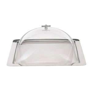 Zicco ZCP-145 Akrilik Kapaklı Çelik Altlı Fanus, 46x46 cm