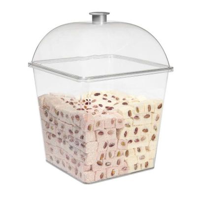 Bora Plastik Derin Pasta Kek Kabı Takımı, Polikarbonat, 26x26x34.5 cm - Görsel 2