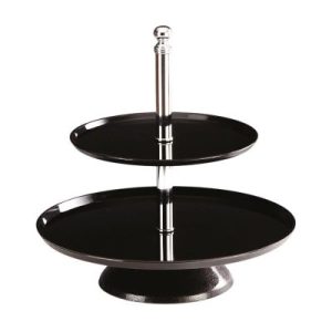 Zicco ZCB-01 Teşhir Standı, Polikarbon, 2 Katlı, 37 cm, Siyah