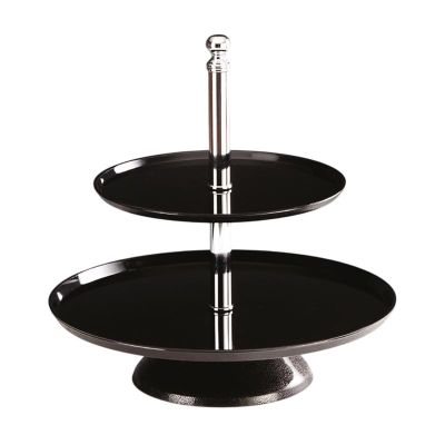 Zicco ZCB-01 Teşhir Standı, Polikarbon, 2 Katlı, 37 cm, Siyah