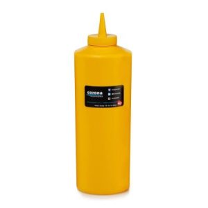 Bora Plastik Kapaklı Hardal Şişesi, 950 ml, Sarı