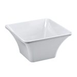 Zicco K-1407 Köşeli Melamin Kase, 27x27x14.5 cm, Beyaz
