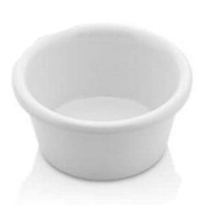 Külsan Thermoset Ramekins, Minimal, 7 cm, 4 cm Yükseklik, 60 ml, Beyaz