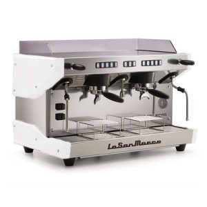 La San Marco Delecta Tam Otomatik Espresso Kahve Makinesi, 2 Gruplu, Beyaz