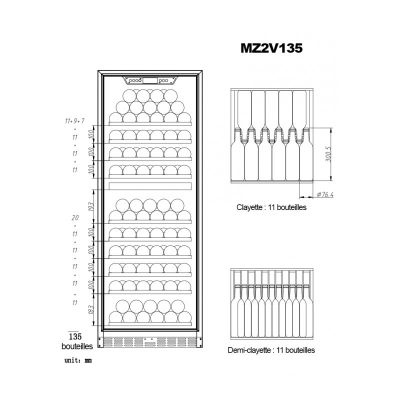La Sommeliere MZ2V135 Şarap Dolabı, 135 Şişe Kapasiteli - Görsel 5