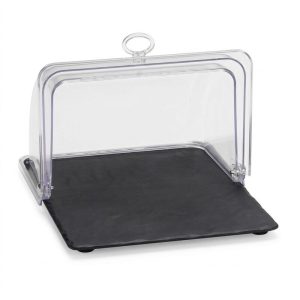 Zicco ZCP-767 Polikarbon Rolltop Kapaklı Melamin Altlı Muhafaza Kabı, GN 1/2, 32x26 cm
