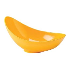 Zicco K-2048 Melamin Teşhir Kasesi, 36x22x11-17 cm, Sarı
