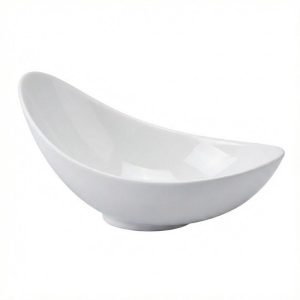 Zicco K-2048 Melamin Teşhir Kasesi, 36x22x11-17 cm, Beyaz