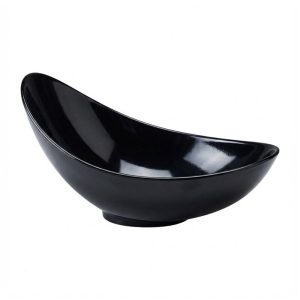 Zicco K-2048 Melamin Teşhir Kasesi, 36x22x11-17 cm, Siyah