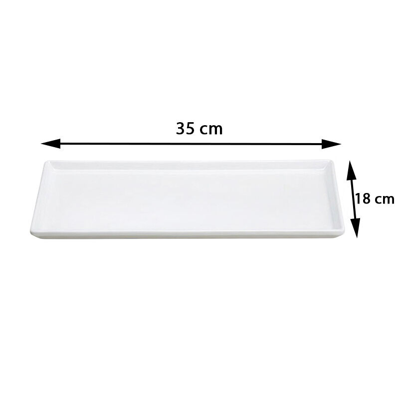 Zicco K-2044 Melamin Teşhir Tabağı, 18x35 cm, Beyaz - Görsel 2
