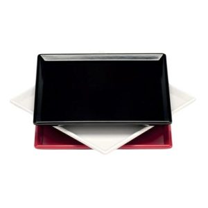 Zicco K-2042 Melamin Kare Teşhir Tabağı, 20x20 cm, Siyah