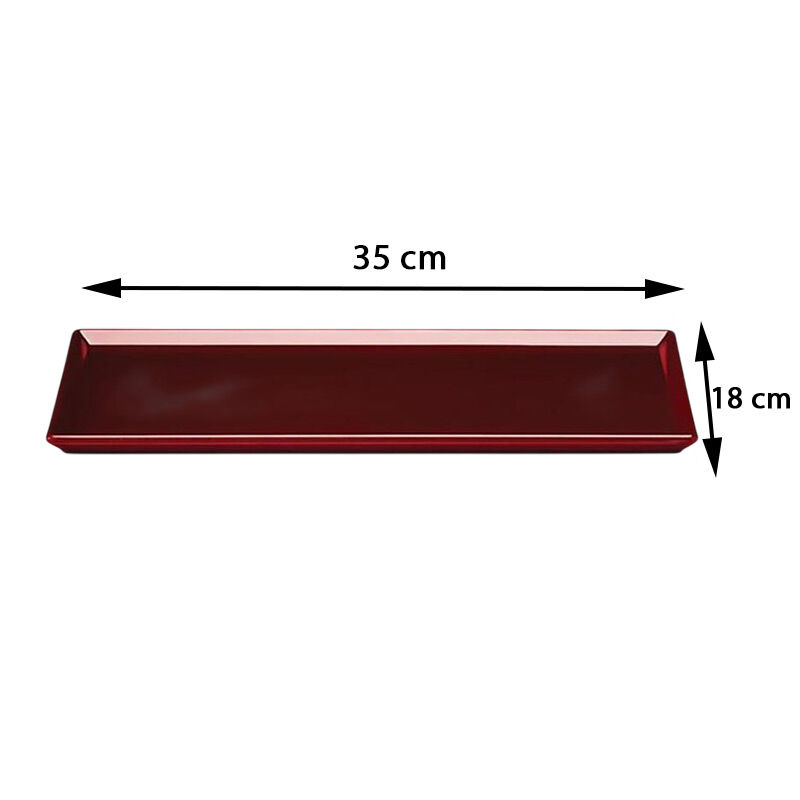 Zicco K-2044 Melamin Teşhir Tabağı, 18x35 cm, Kırmızı - Görsel 2