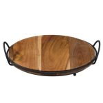 Zicco CH-0025 Ahşap Teşhir Standı, Metal Ayaklı, 26 cm
