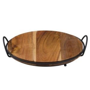Zicco CH-0025 Ahşap Teşhir Standı, Metal Ayaklı, 26 cm