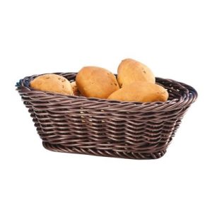 Zicco JQ-4005 Mini Oval Ekmek Sepeti, 18x12x7 cm, Koyu Renk