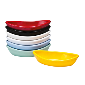 Zicco K-2024 Mini Kayık Teşhir Tabağı, Melamin, 7x15x3.5 cm, Krem