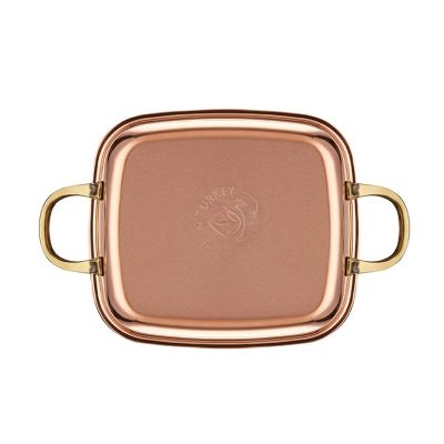 Altınbaşak Multi Metal Kare Sahan, 12x12 cm, Bakır - Görsel 4