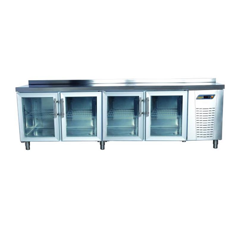 Ndustrio TPG-74-GD Tezgah Tip Gastronorm Buzdolabı, Cam 4 Kapılı