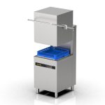 Ndustrio WZ-100 RDP Giyotin Tip Bulaşık Makinesi, Detejan ve Parlatıcı Pompalı, 1000 tabak/saat