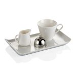Biradlı BRD-406410 Dikdörtgen Nescafe Servis Takımı, 26x14.50 cm