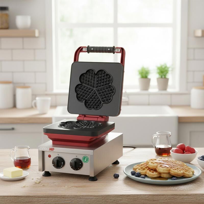 Omake WFL21.E12 Z5F Zamanlayıcılı Küçük Çiçek Model Tekli Waffle Makinesi, Elektrikli - Görsel 2