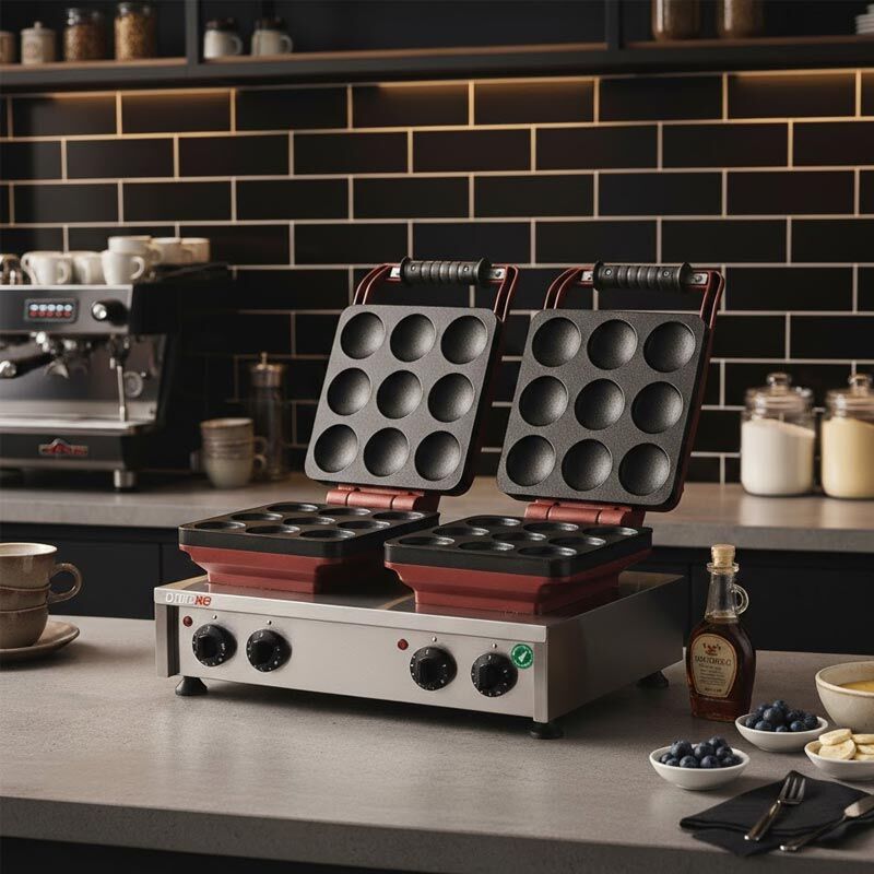 Omake WFL21.E22 Balls İkili Waffle Makinesi, 64 mm, Elektrikli - Görsel 2