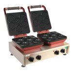 Omake WFL21.E22 Z5F 0501 Zamanlayıcılı Yuvarlak Mini Belçika Çiftli Waffle Makinesi, Elektrikli