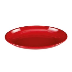 Zicco K-2002 Oval Melamin Teşhir Tabağı, 35x26x4.5 cm, Kırmızı