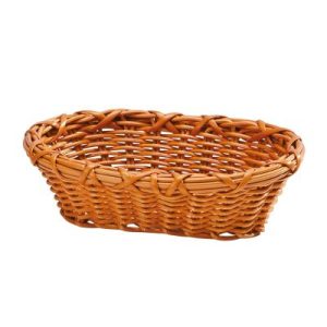Zicco B-0V4153 Plastik Oval Ekmek Sepeti, 18x23x7 cm