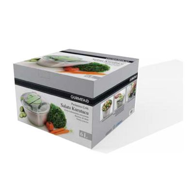 Gurmeaid Paslanmaz Çelik Salata Kurutucu, 6 L - Görsel 2